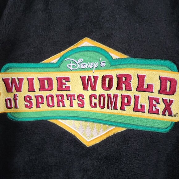 VTG Disney Wide World of Sports Bomber Varsity Jacket SZ M y2k Black - Picture 9 of 11